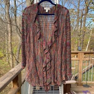 Dressbarn Vibrant Knit Cardigan